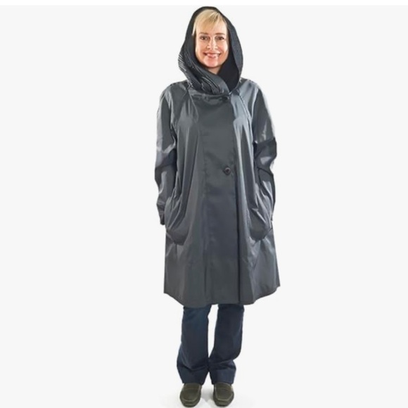 Mycra Pac Now Short Donatella Raincoat Size ML Size Medium Large Reversible - Picture 2 of 16